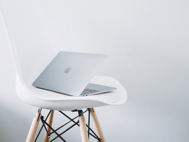 Mac Laptop on Chair