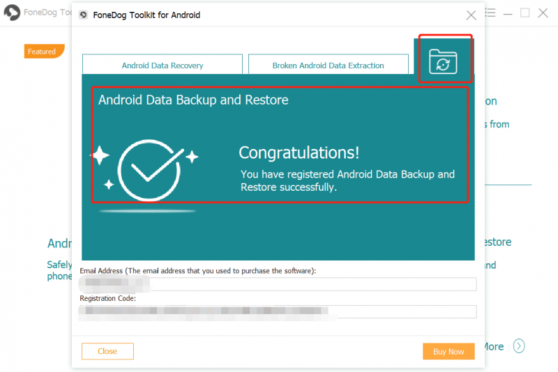 Backup e ripristino dei dati del registro Android