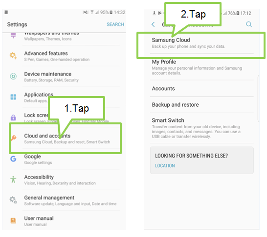 備份數據到Samsung Cloud