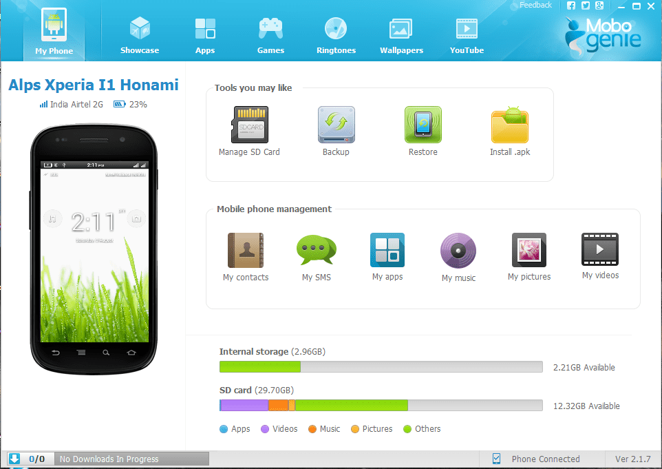 Melhor software de backup Android para PC Mobogenie