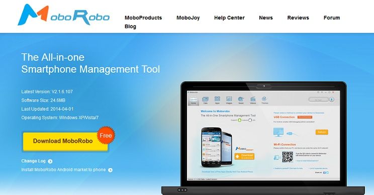 Melhor software de backup Android para PC Moborobo