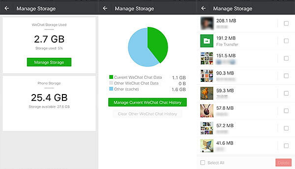 Manage Wechat Storage