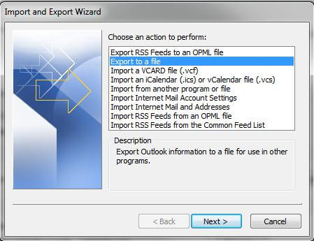 Outlook Contacts Export To A File