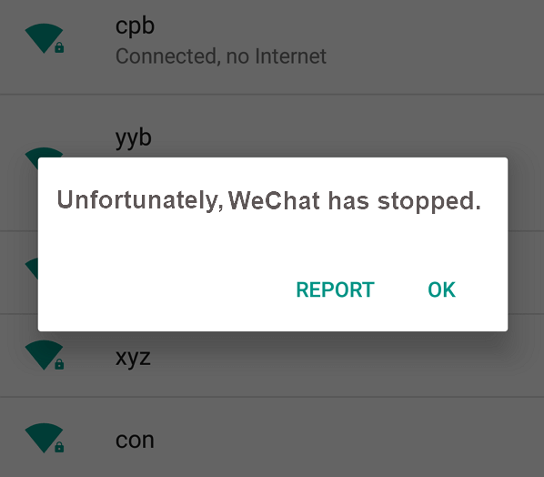 wechat-has-stopped