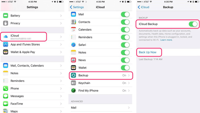 Backup de fotos do iphone para o icloud