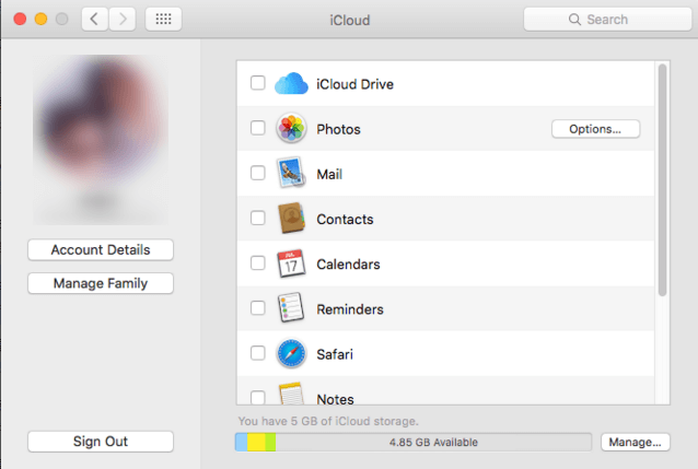 備份的MacBook到icloud的