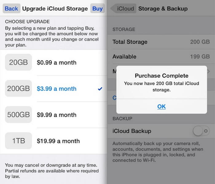Buy More iCloud Storage