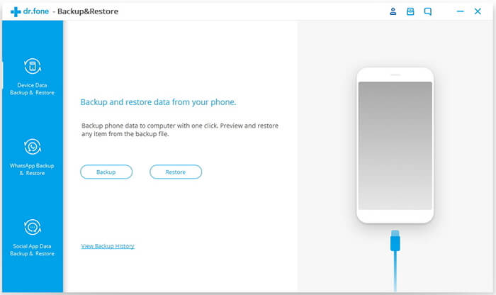 dr.fone backup programvara