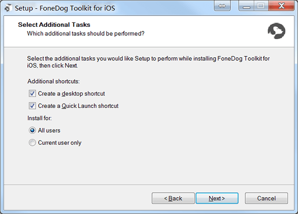 Fonedog Ios Toolkit Install Select Additional Tasks