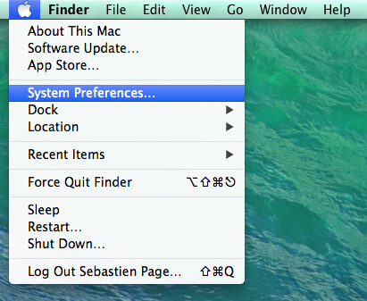 visit system preferences