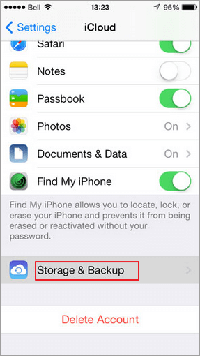 تخزين واستعادة icloud