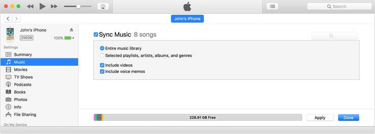 backup iTunes using cable