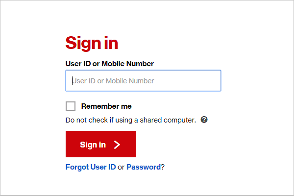 Sign In To Verizon Device to View