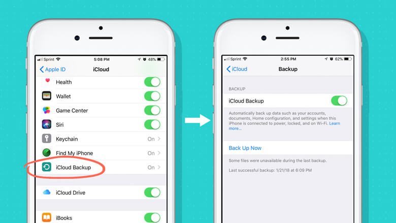 Para saber que el iPhone está respaldado por iCloud