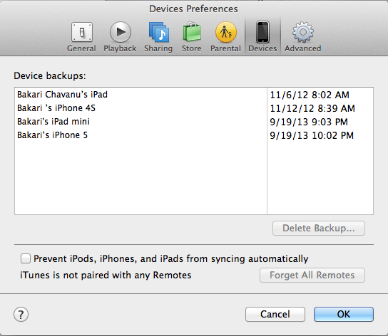 Visualizza Itunes Backup