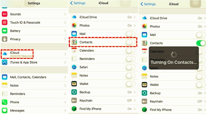 Synkronisera kontakter från iPhone till Mac med iCloud