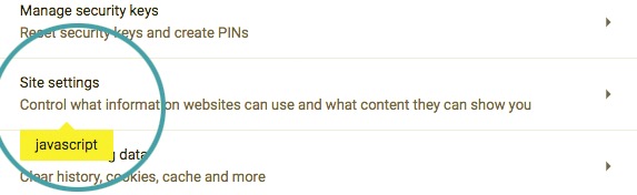 Enable Javascript in Chrome to Fix