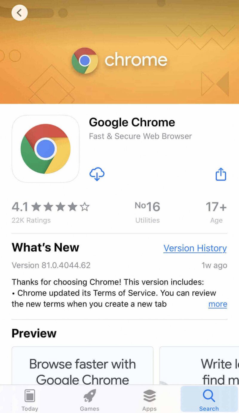 Update Chrome App