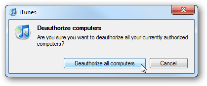 Deauthorize All Computers
