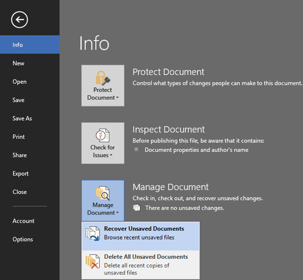 Force Word 2007 to Recover The Document