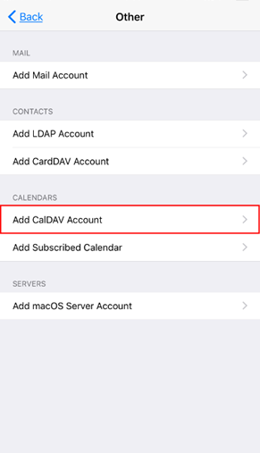 Lägg till CardDAV-konto för att överföra Sony Xperia-kontakter till iPhone