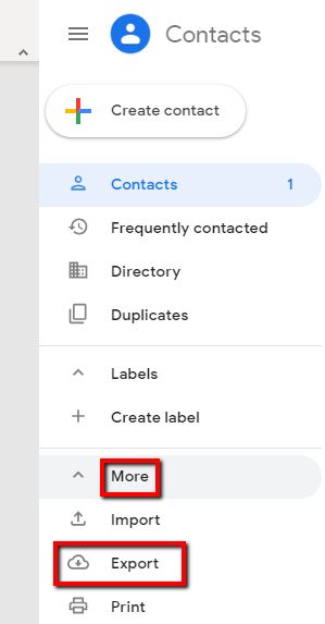 Export Contacts from Android to CSV via Google Contacts App