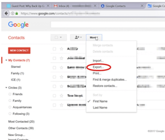 Gmail-kontakter för att överföra Sony Xperia-kontakter till iPhone
