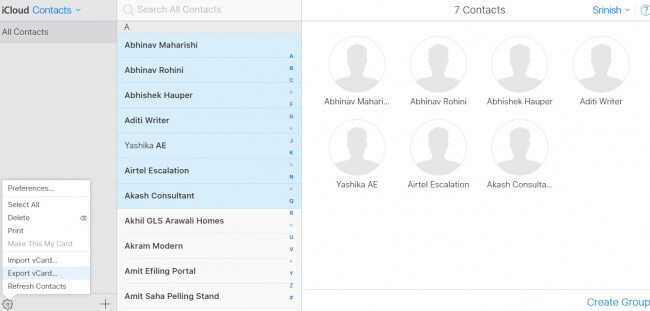 How to Export iPhone Contacts through iCloud