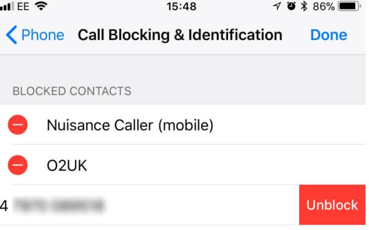 unblock-number-on-iphone