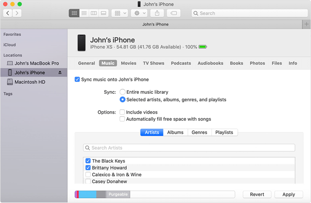 Transfer iPhone Contacts to Mac with Finder