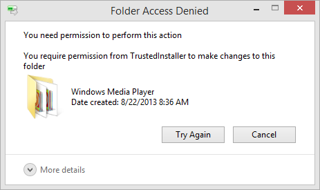 “Folder Access Denied” Error