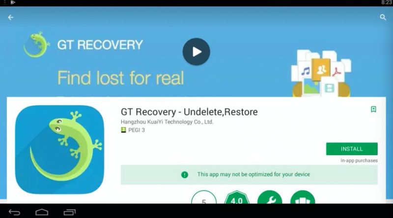 Install GT Recovery For Windows Using BlueStacks