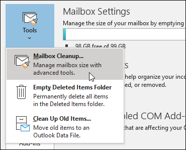 请参阅无法修复Outlook PST的邮箱大小