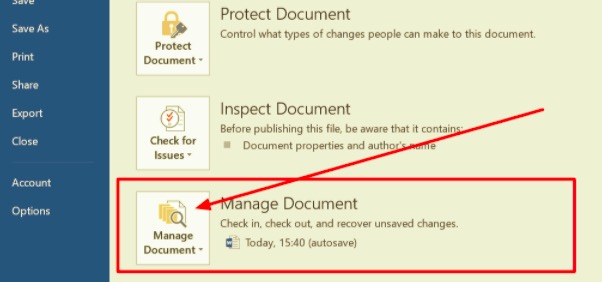 Recover MS Word File from Recent Documents