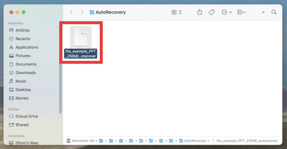 Mac Powerpoint AutoRecover