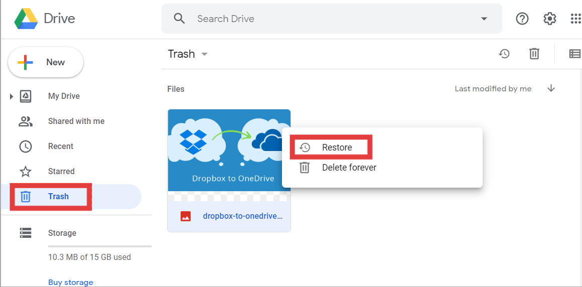 Recover From Google Drive Trash