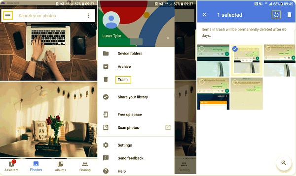 Recover Deleted Photos on Samsung Using Google Photos