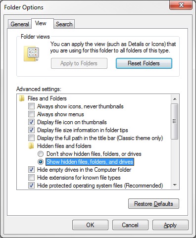Restore Deleted Downloads Folder