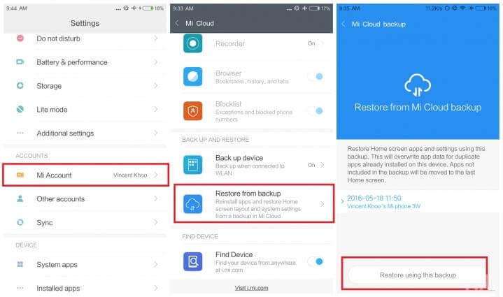 Recover Deleted Messages with Mi Cloud Backup