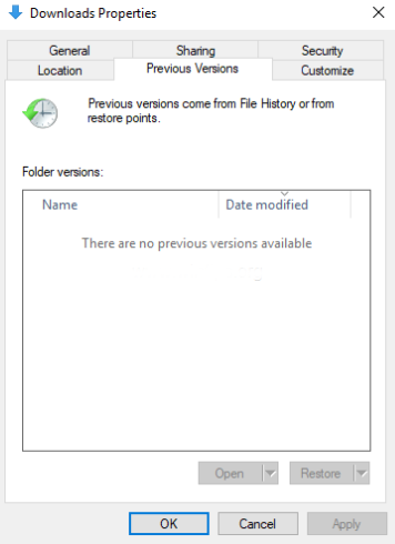 Recover Deleted Files from USB Drives Using Previous Versions Tab