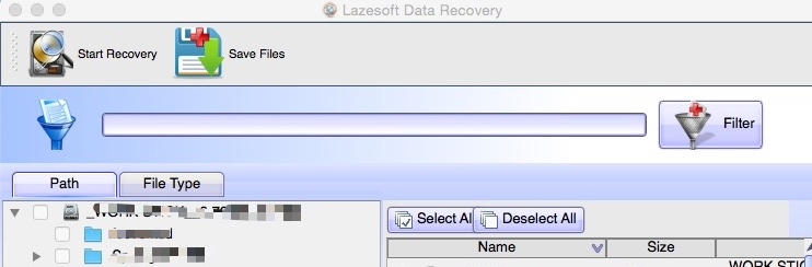 Lazesoft Mac 데이터 복구 사용