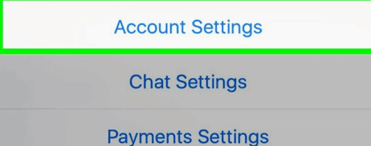 Navigate to The Account Settings