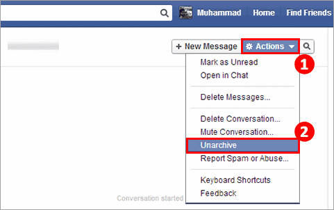 Check Archived Messages to See Deleted Messages on Messenger