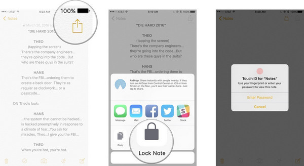 How to Lock Notes with Touch ID Password