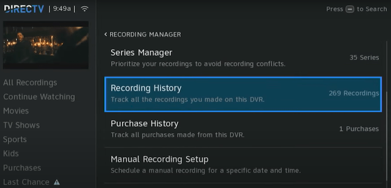 Recover Deleted TV Recordings on DirecTV Using DirecTV History