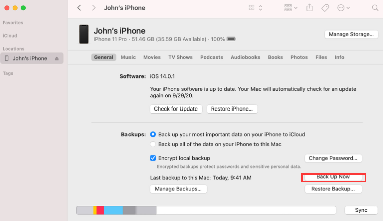 Överför iMessages från iPhone till PC med iTunes