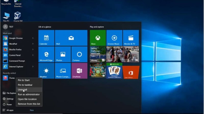 Come disinstallare iTunes sul pannello di controllo di Windows 10