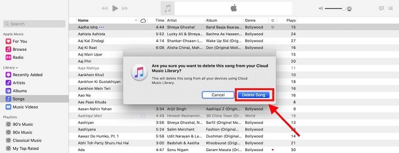 Excluir música da biblioteca do iTunes