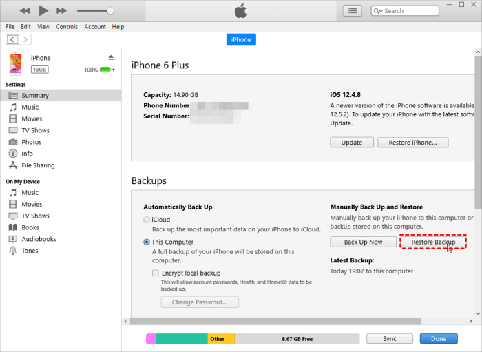 Överför iPhone-kontakter till iPhone med iTunes