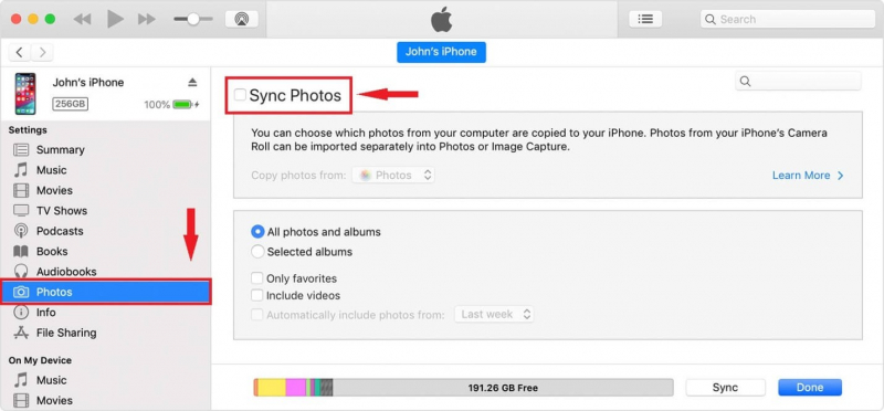 Transfer iPhone GIF to Mac through iTunes